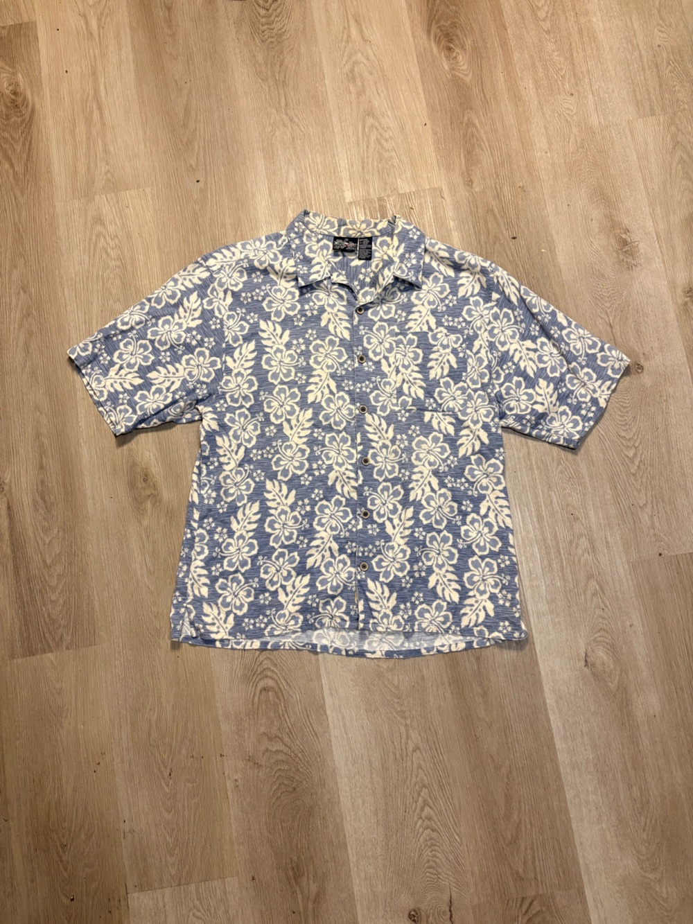 Ocean Pacific Hawaiian Shirt Size Large OP Floral Vintage Y2K Vacation Summer